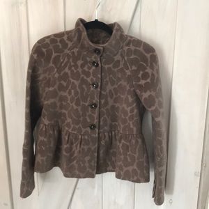Rebecca Taylor leopard jacket size 0